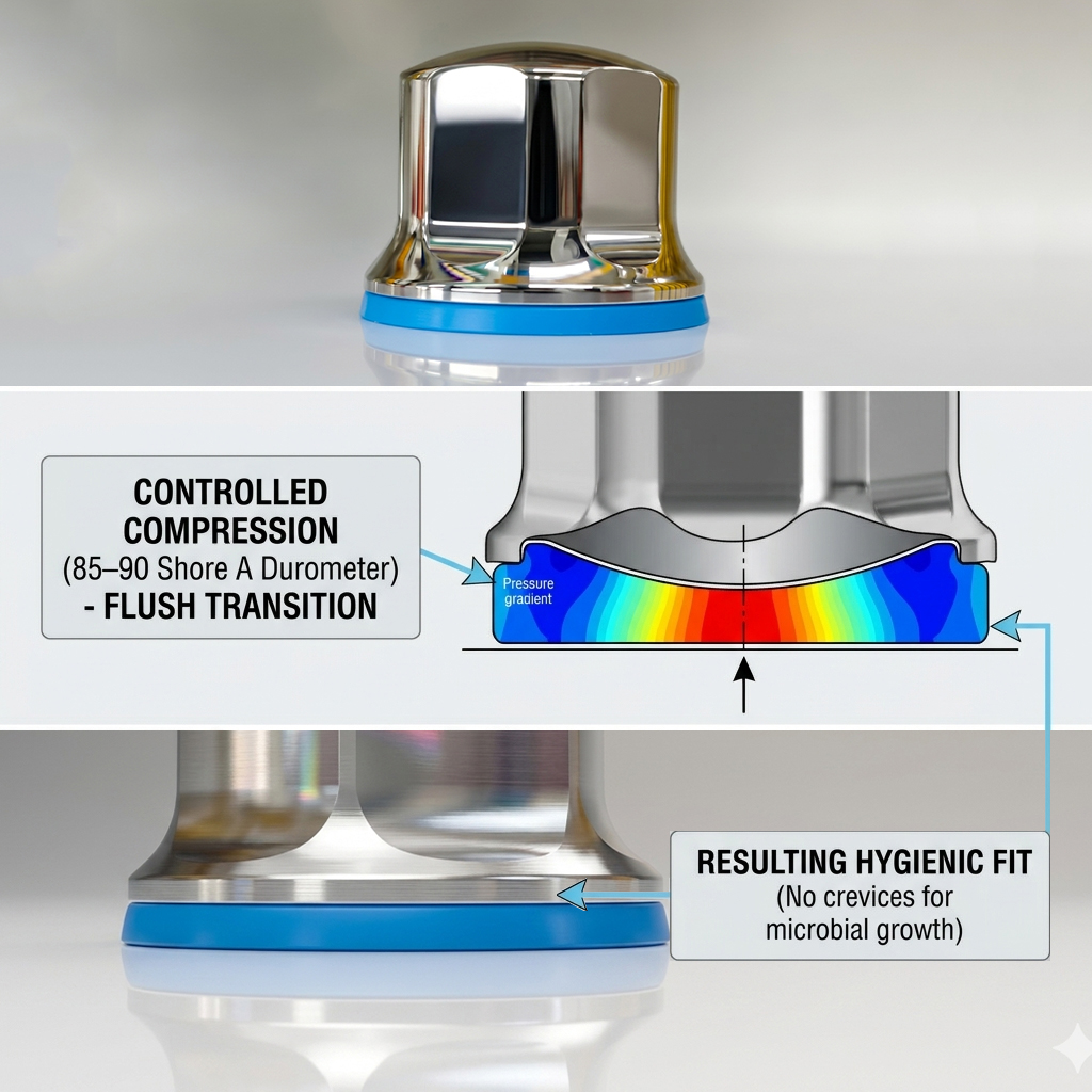 FDA-Compliant Sealing: Why Blue Color 85–90 Shore A Hardness