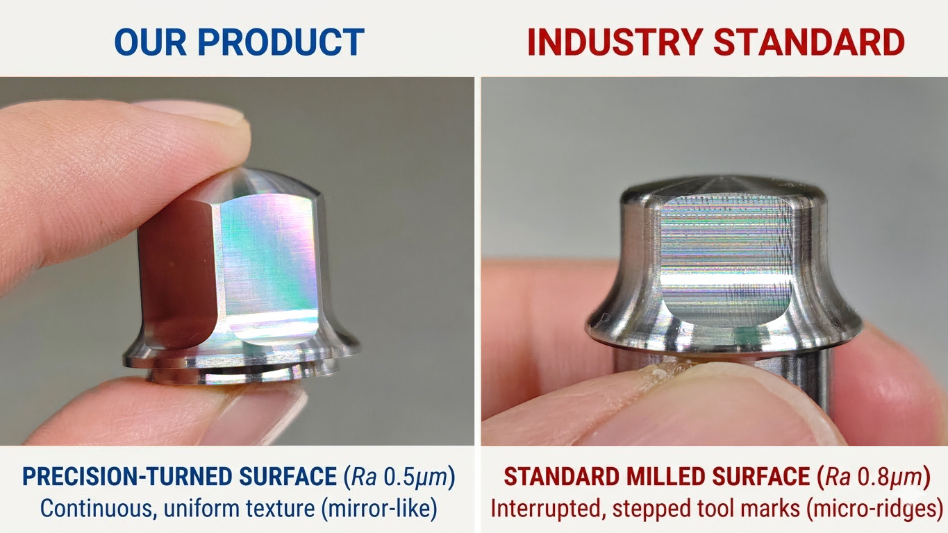 Precision Turned vs. Milled: Why Ra 0.5 μm Matters for Hygienic Nuts