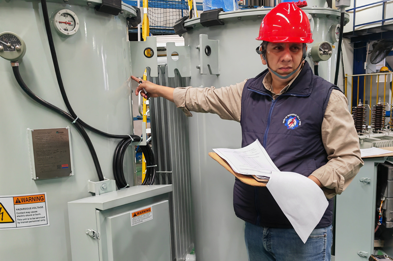 Farady single phase voltage regulator in ANDE Paraguay