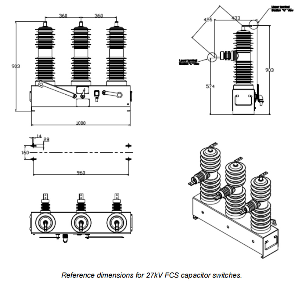 FCS series 15 27 38kV Single Three Phase Capacitor12