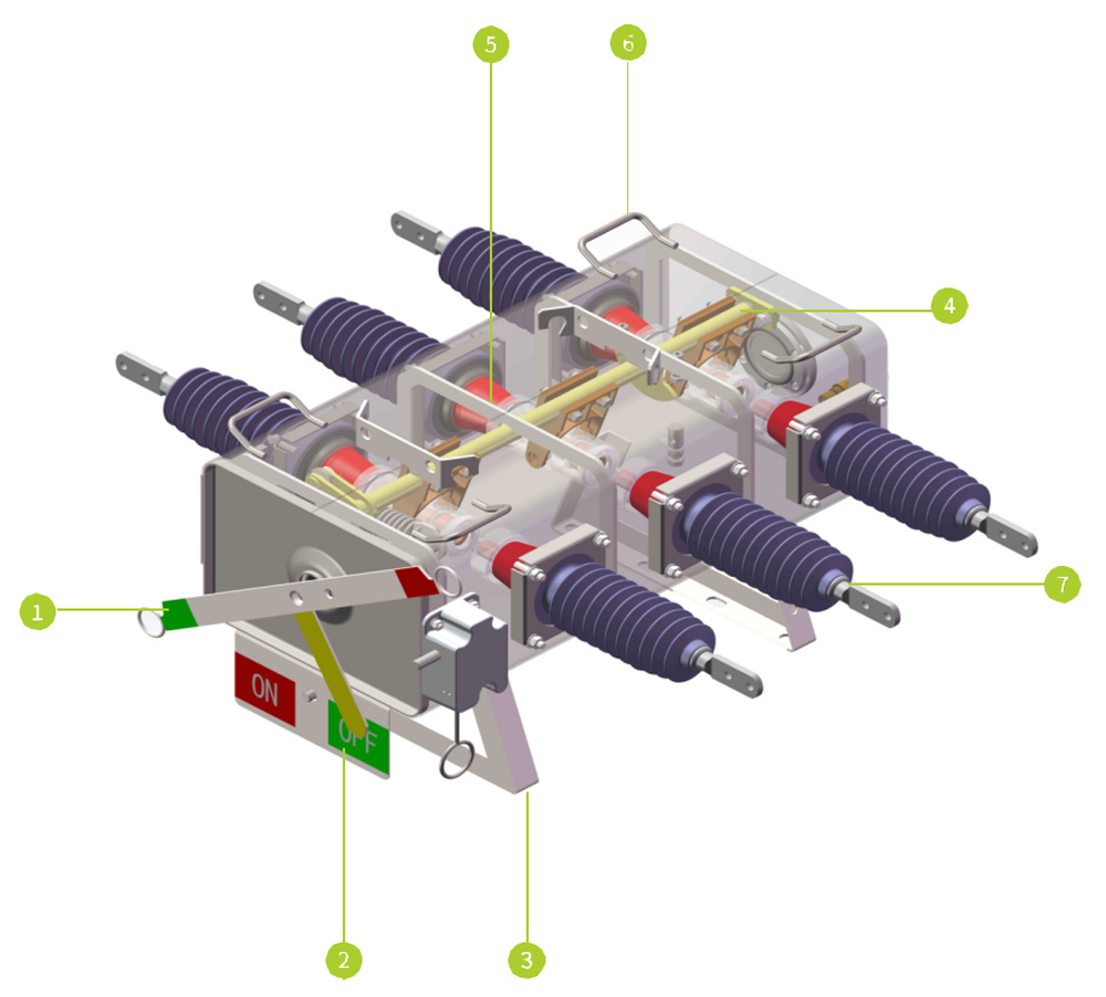 LW3F series 15KV 27KV 38KV SF6 Load Break Switch03