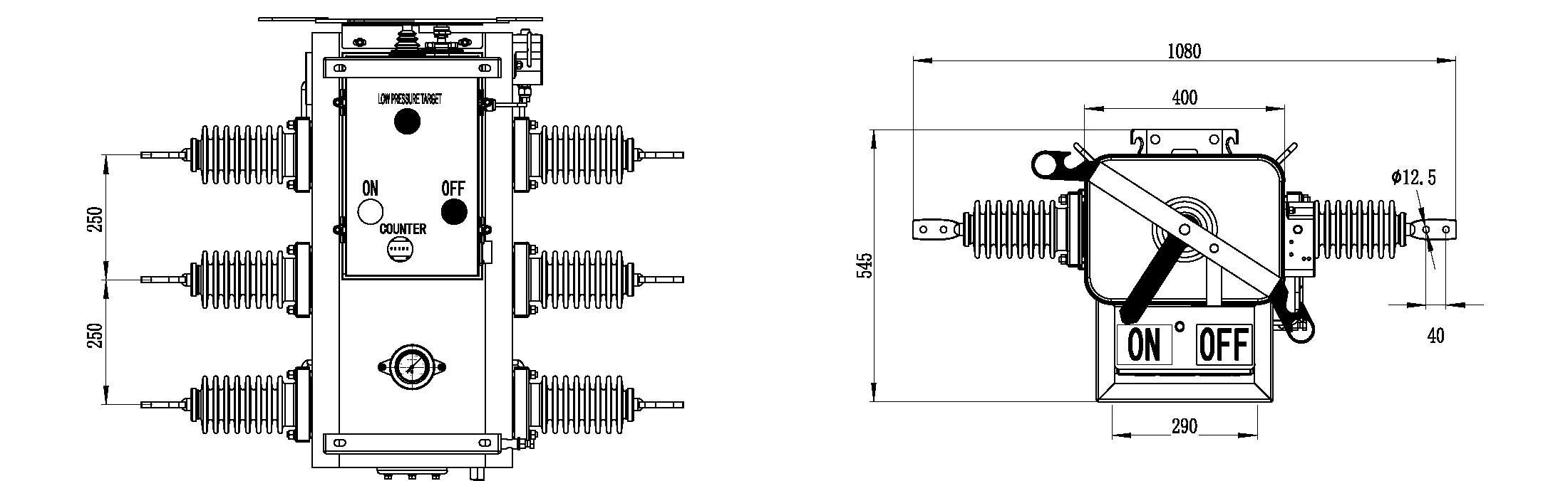 LW3F series 15KV 27KV 38KV SF6 Load Break Switch06