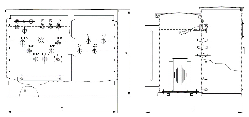 YS Series Three Phase Pad Mounted Transformer01