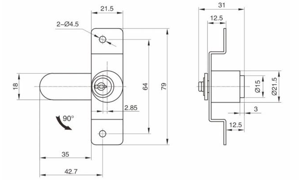 DT101型鋅合金工業凸輪鎖.jpg