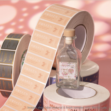 Small Glass Bottle Labels | Perfume/Scented Candle Stickers | Custom Adhesive Label Printing
