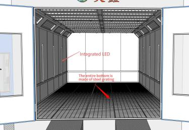 Spray Paint Room 7000mm Diesel Heating System