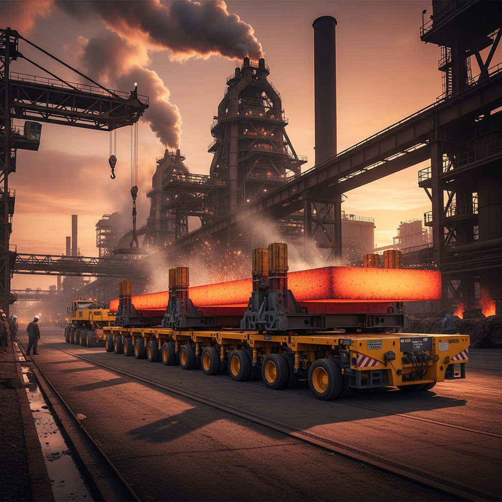 Hydraulic Modular Trailer For Steel Mill And Metallurgical Plants