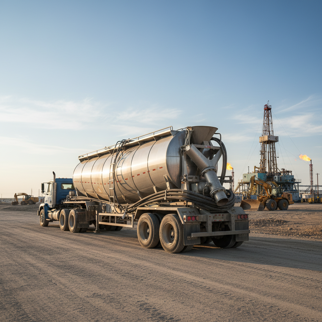 Bulk Cement Semi Trailer For Oil And Gas Industry Transportation