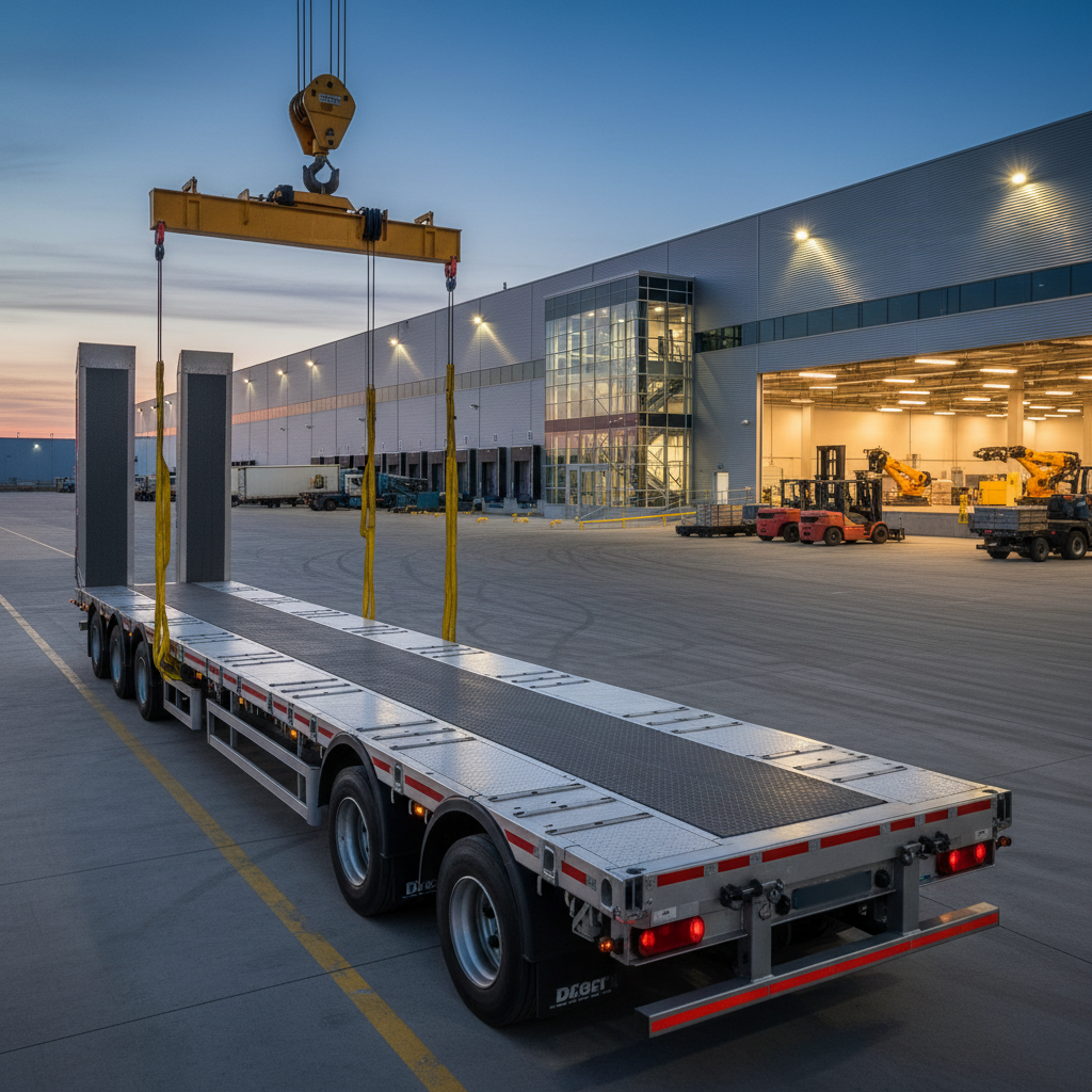 Flatbed Semi Trailer For Warehouse And Logistics Center Lifting