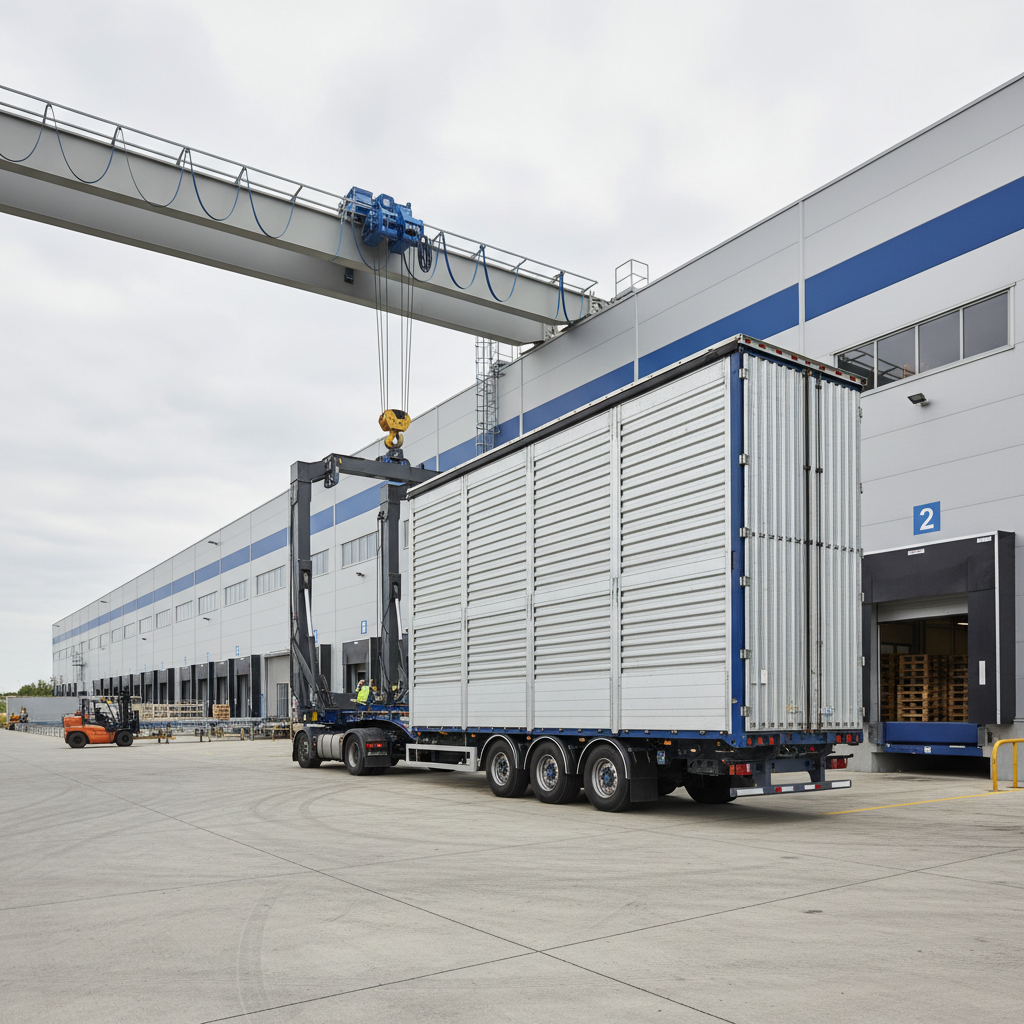 Side Wall Trailer For Warehouse And Logistics Center Lifting