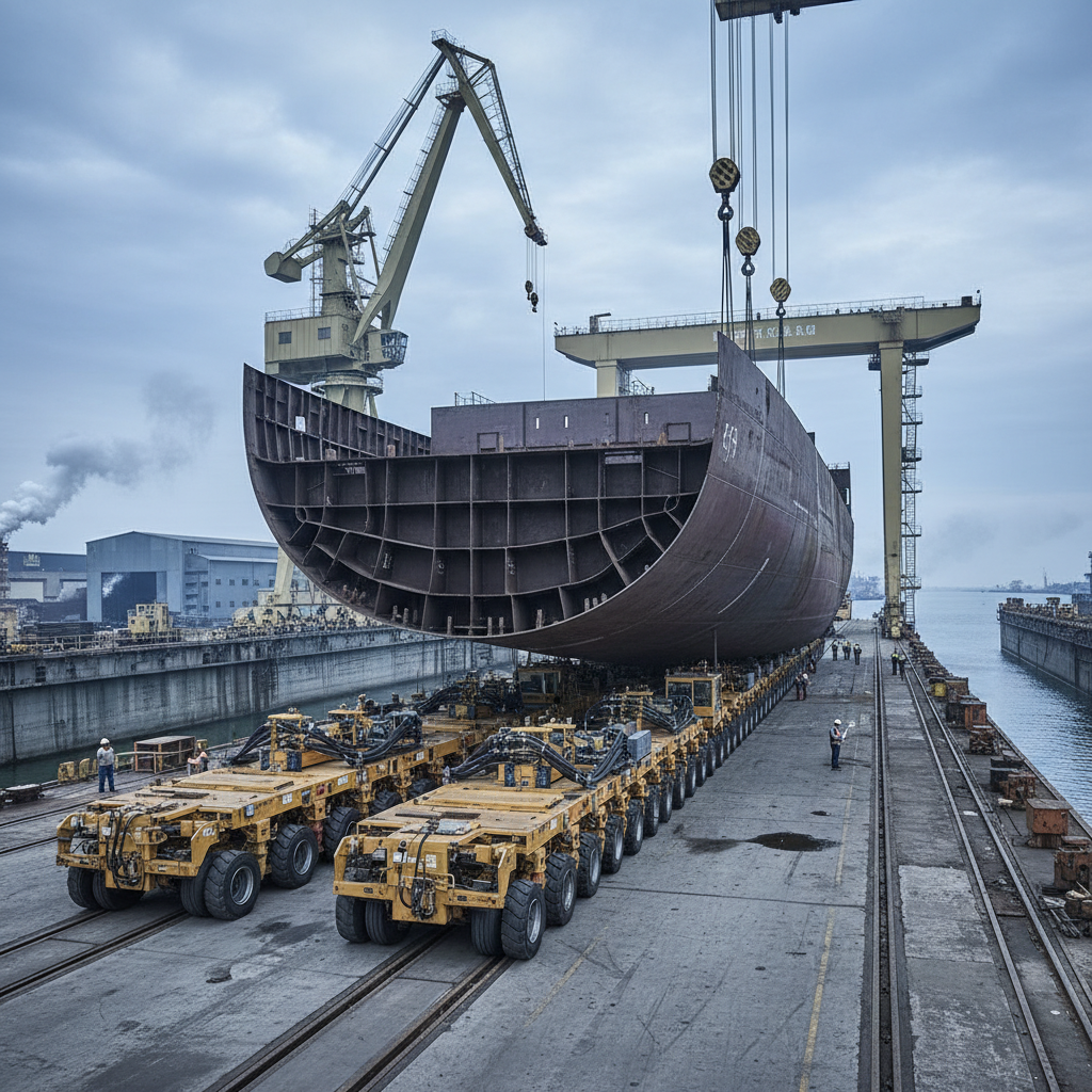 Hydraulic Modular Trailer For Shipyard And Heavy Marine Operations