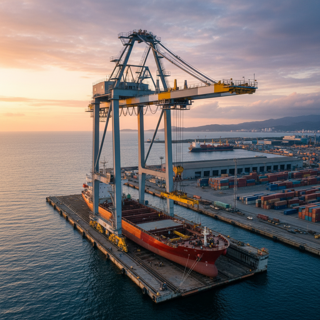 Rubber Tyred Gantry Crane For Shipyard And Heavy Marine Operations