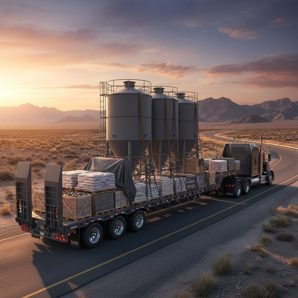 Low Bed Semi Trailer For Bulk Cement And Building Materials Hauling