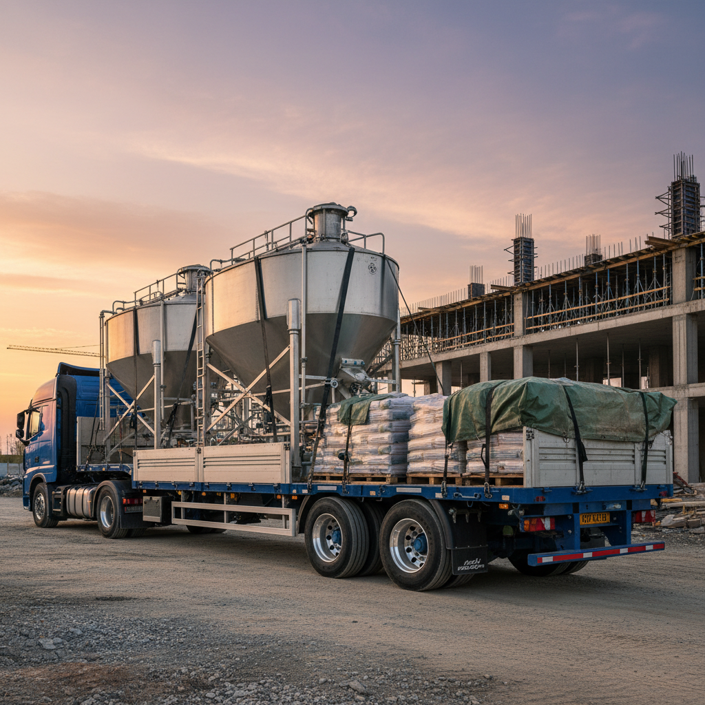 Tri Axle Flatbed Trailer For Bulk Cement And Building Materials Hauling
