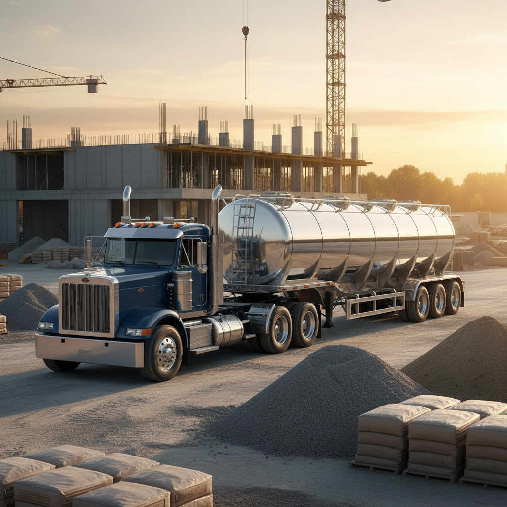 Container Semi Trailer For Bulk Cement And Building Materials Hauling