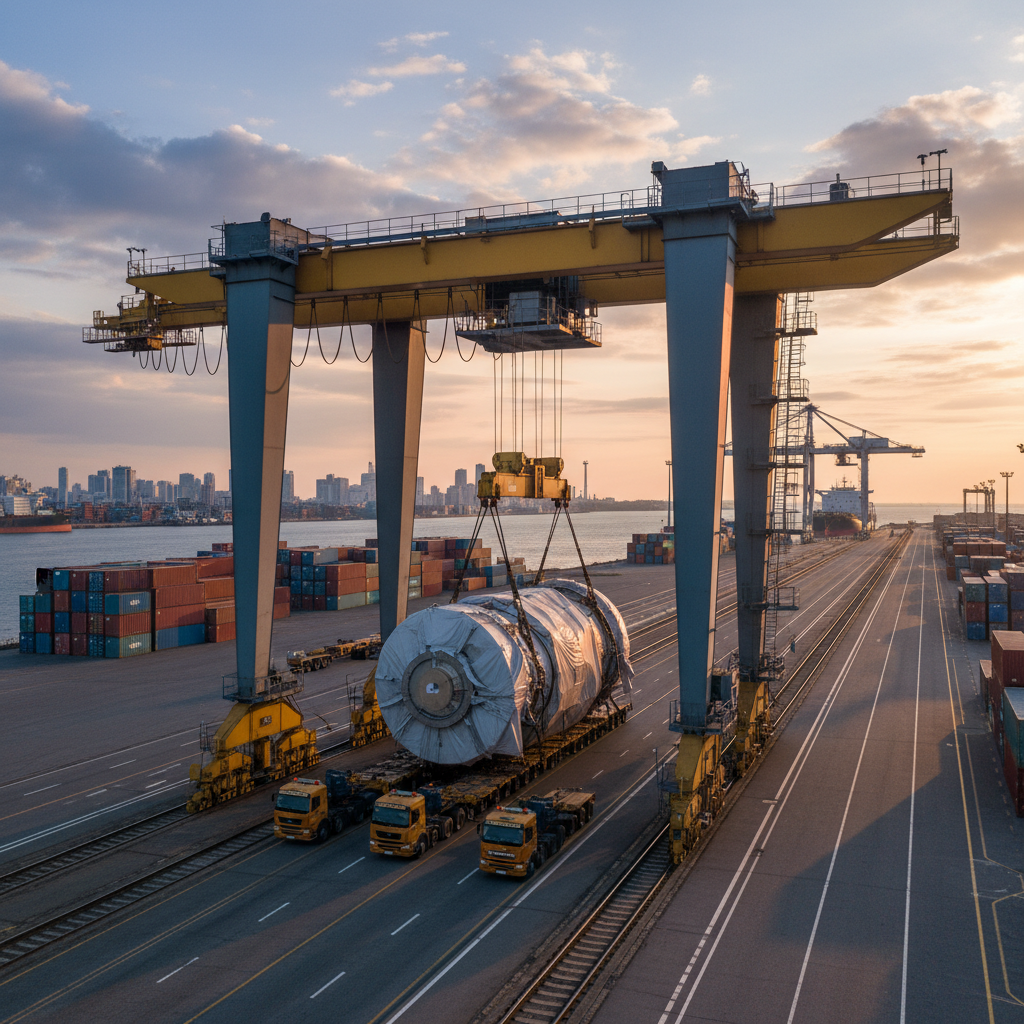 Rail Mounted Gantry Crane For Oversized And Abnormal Load Transport
