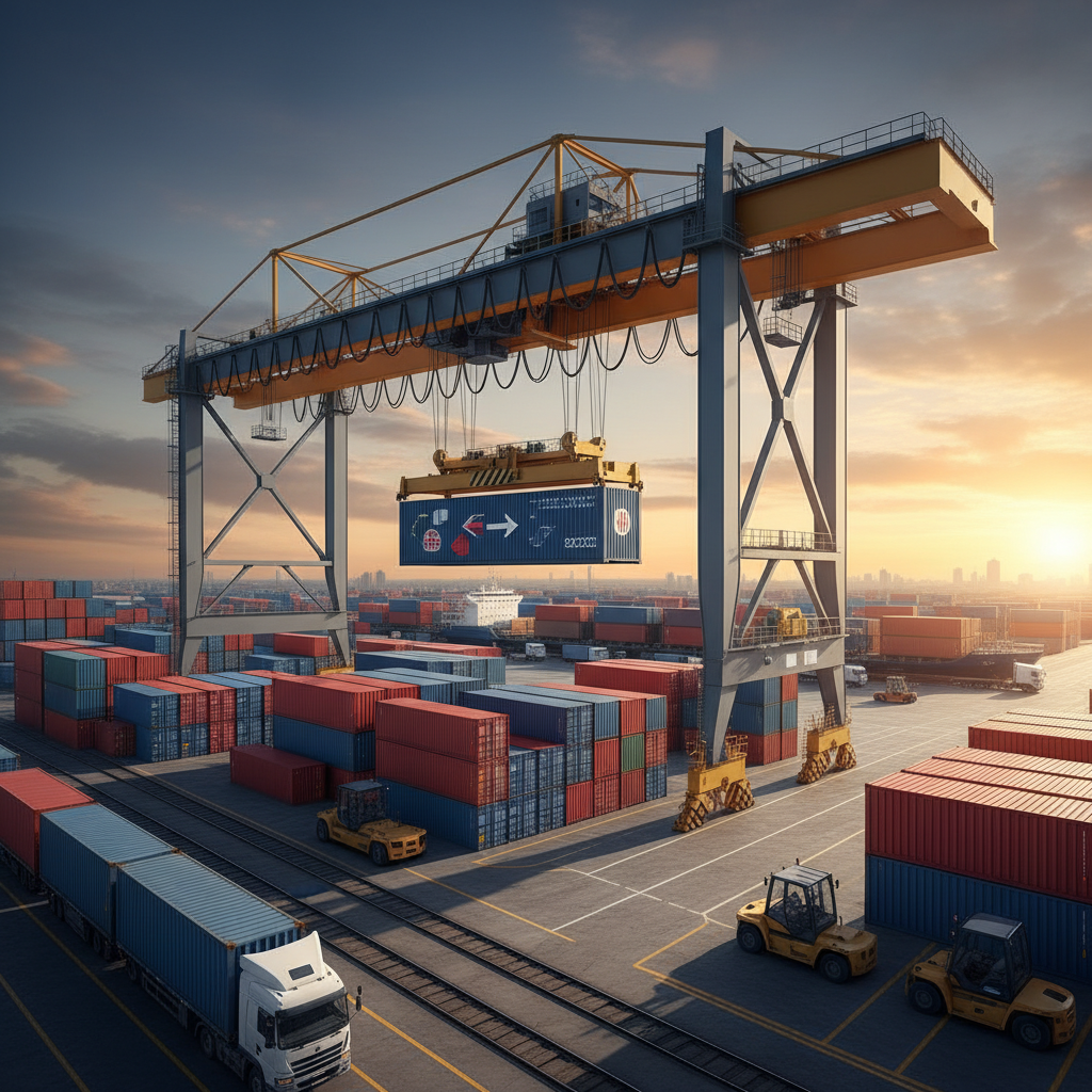 Double Girder Overhead Crane For International And Cross-border Freight Logistics