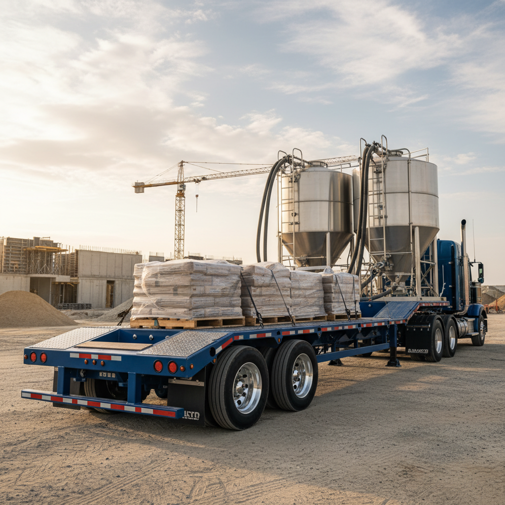 Drop Deck Trailer For Bulk Cement And Building Materials Hauling