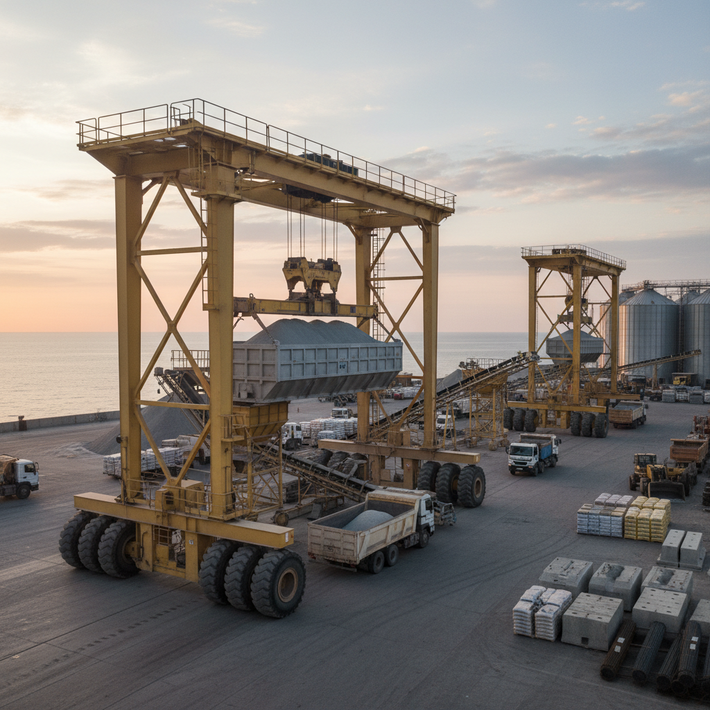 RTG Crane For Bulk Cement And Building Materials Hauling