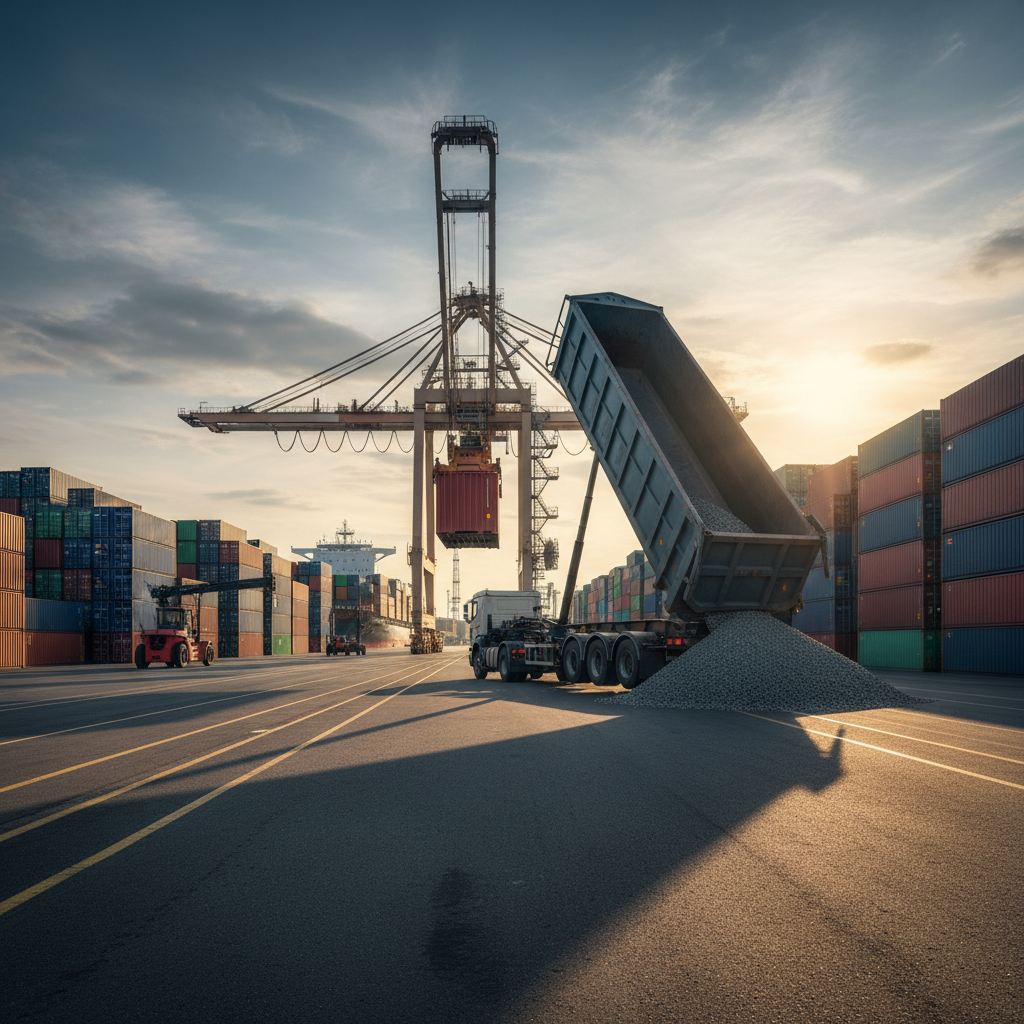 Tipper Semi Trailer For Port And Container Terminal Operations