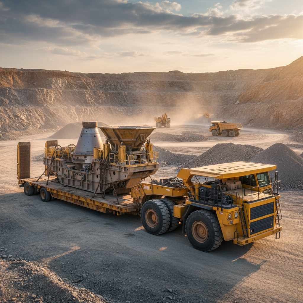 Lowboy Semi Trailer For Mining And Quarry Operations