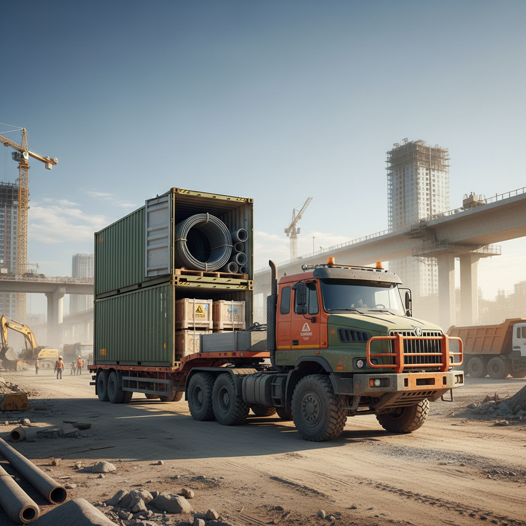 Container Semi Trailer For Construction And Infrastructure Projects