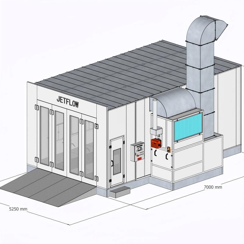 Окрасочно-сушильная камера 16 000 м³/ч, газовый нагрев
