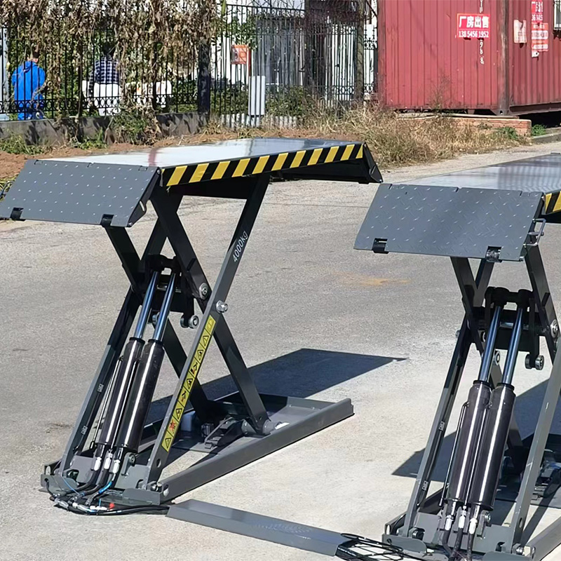 Ножничный автоподъёмник средней высоты грузоподъёмностью 4000 кг для шиномонтажа и компактных мастерских