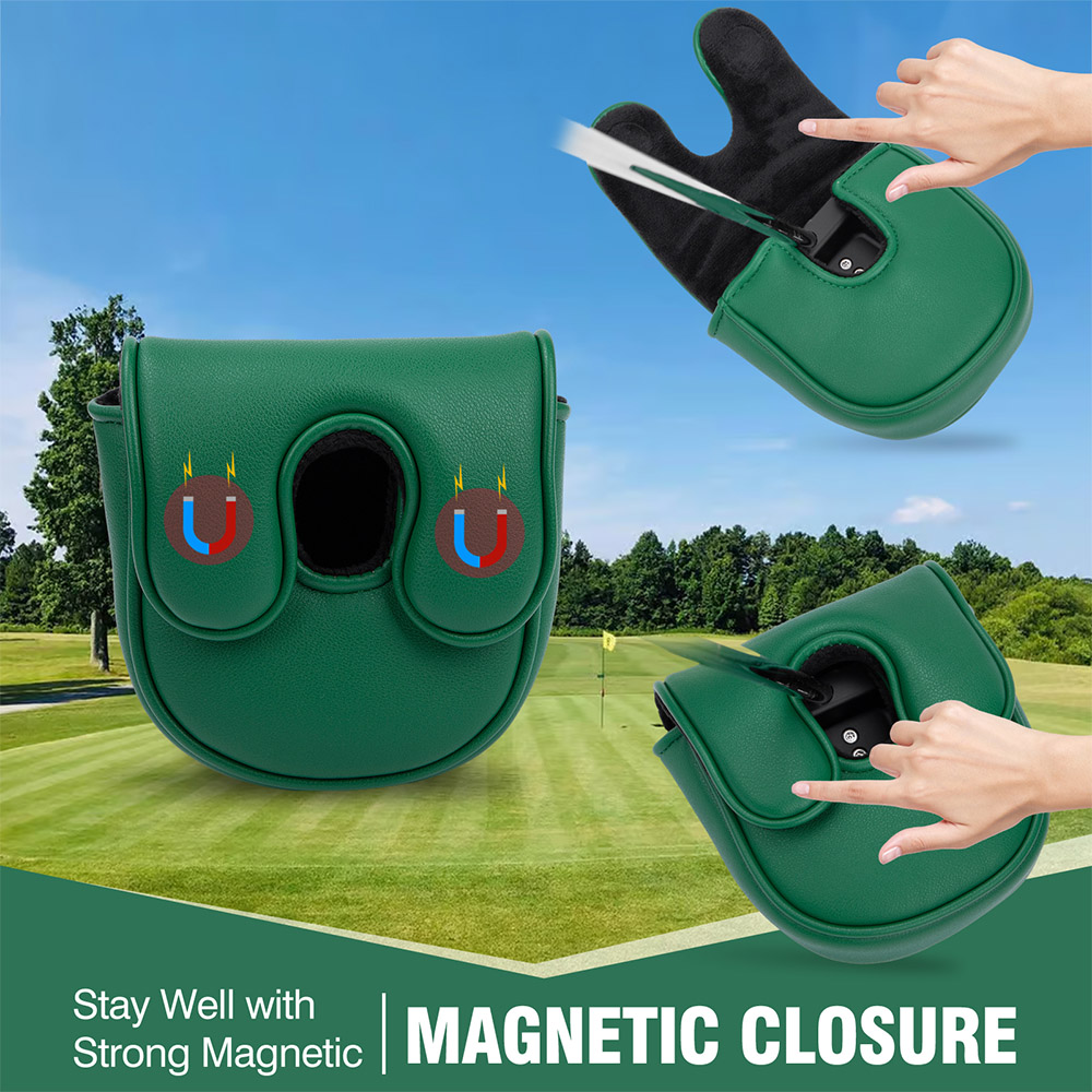 Capa para Putter Mallet — Compatível com os modelos: Half-Round, Fang/Winged, Spider-type, Mid/Oversize (OZ1, DF3)