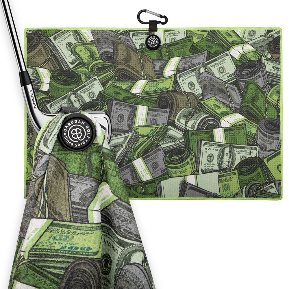 Money Print Magnetic Microfiber Waffle Golf Towel (1).jpg