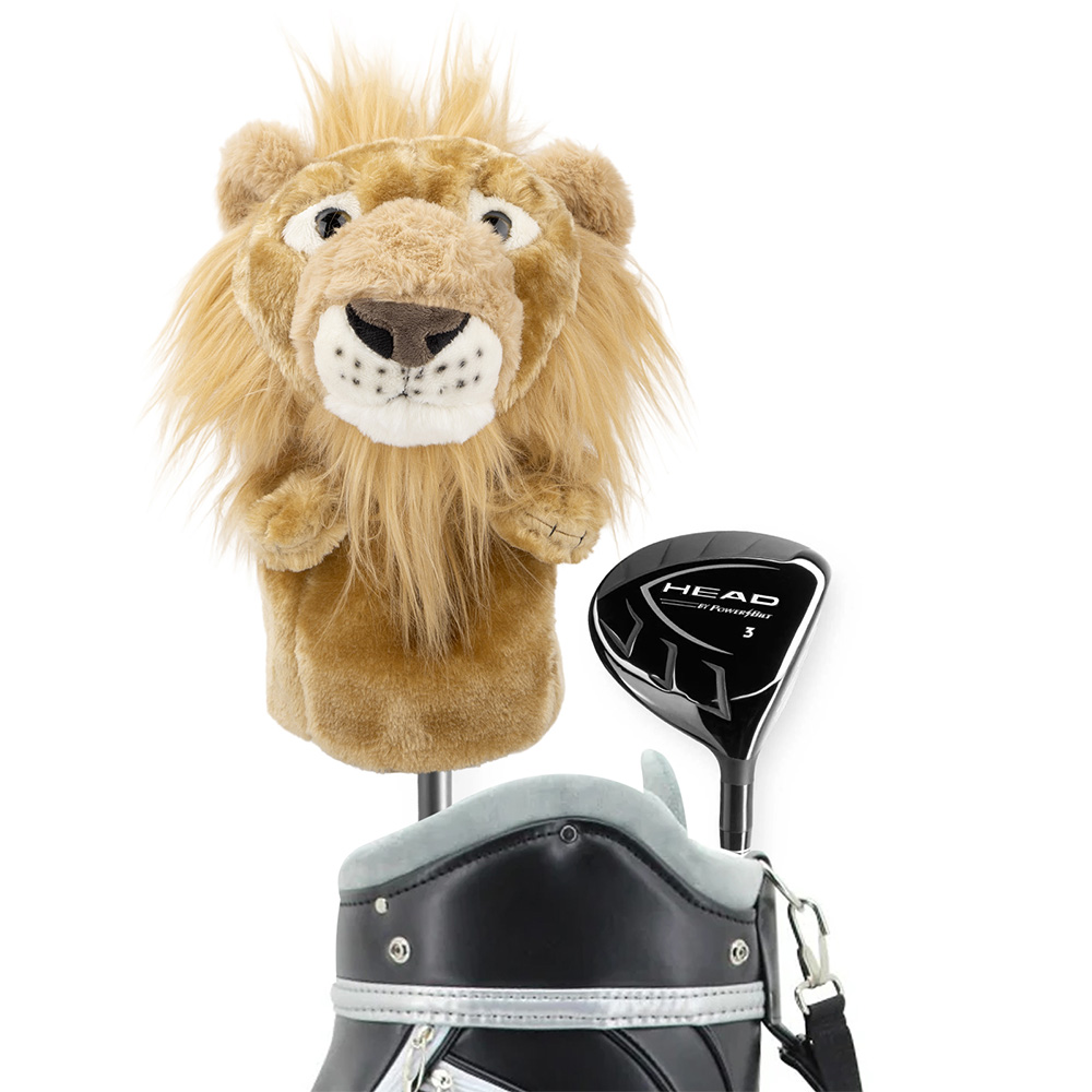 Peluche Lion au design original, animal de golf...