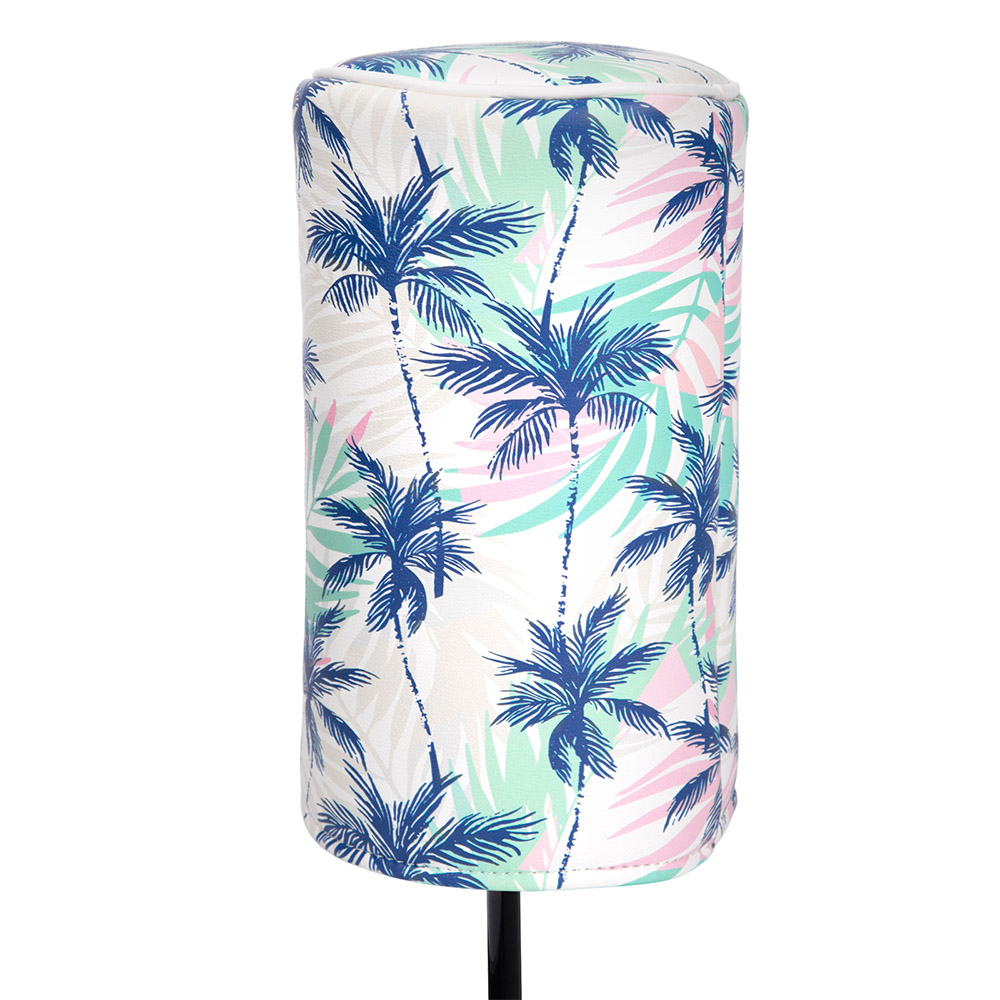 PU Leather Palm Paradise Style Golf Barrel Head Cover