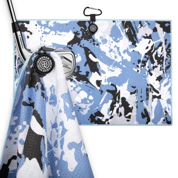 Blue Camo Magnetic Microfiber Golf Towel Chile