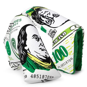 Money Note Graphic Golf Blade Putter Headcover