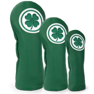 Green Clover Heritage Genuine Leather Golf Headcovers
