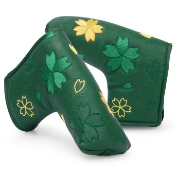 Green Sakura Embroidered Golf Putter Headcover Chile