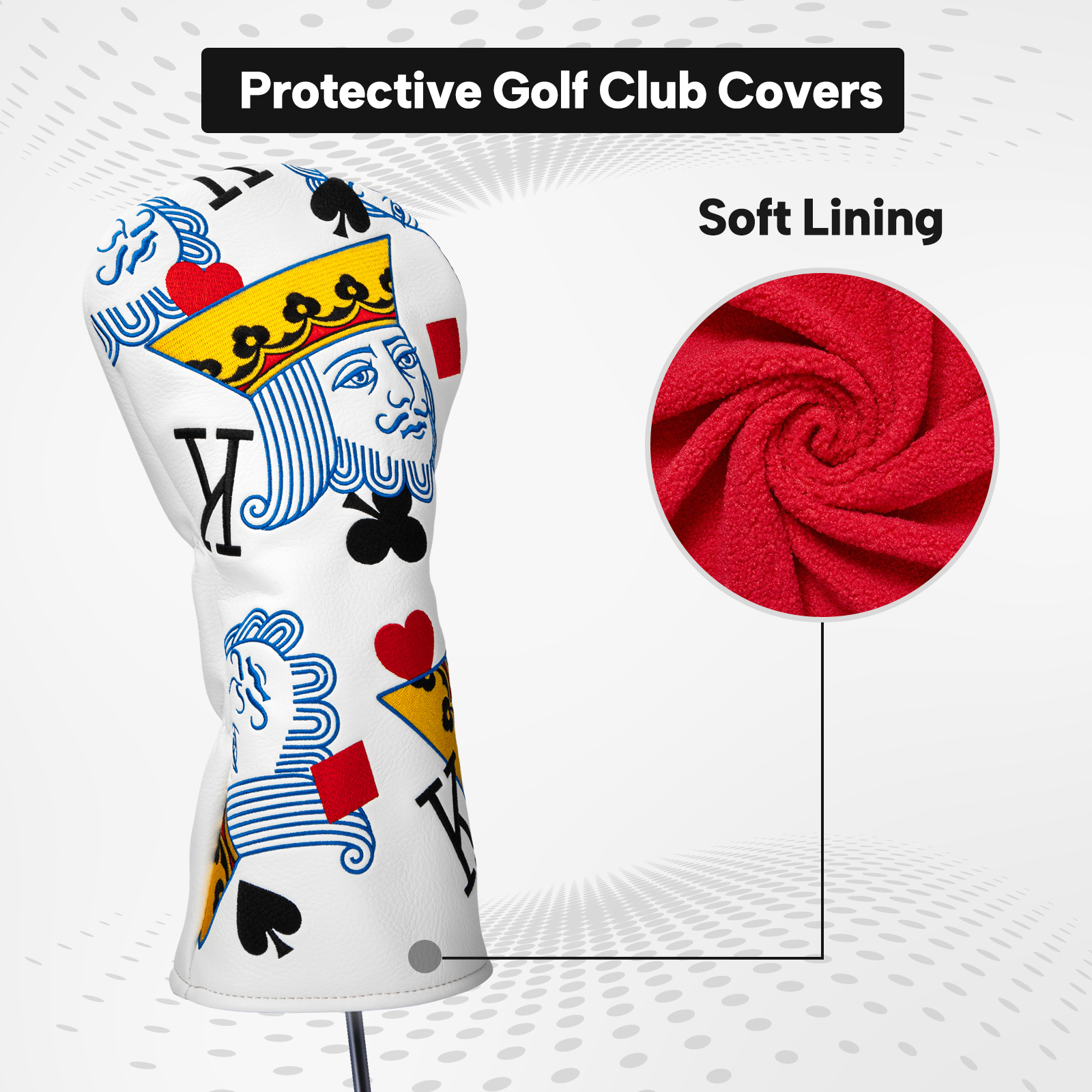 Ensemble de couvre-têtes de golf Classic King Poker (6)