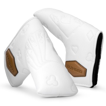 Luxury Embroidered Golf Putter Headcover PU Leather Head Cover