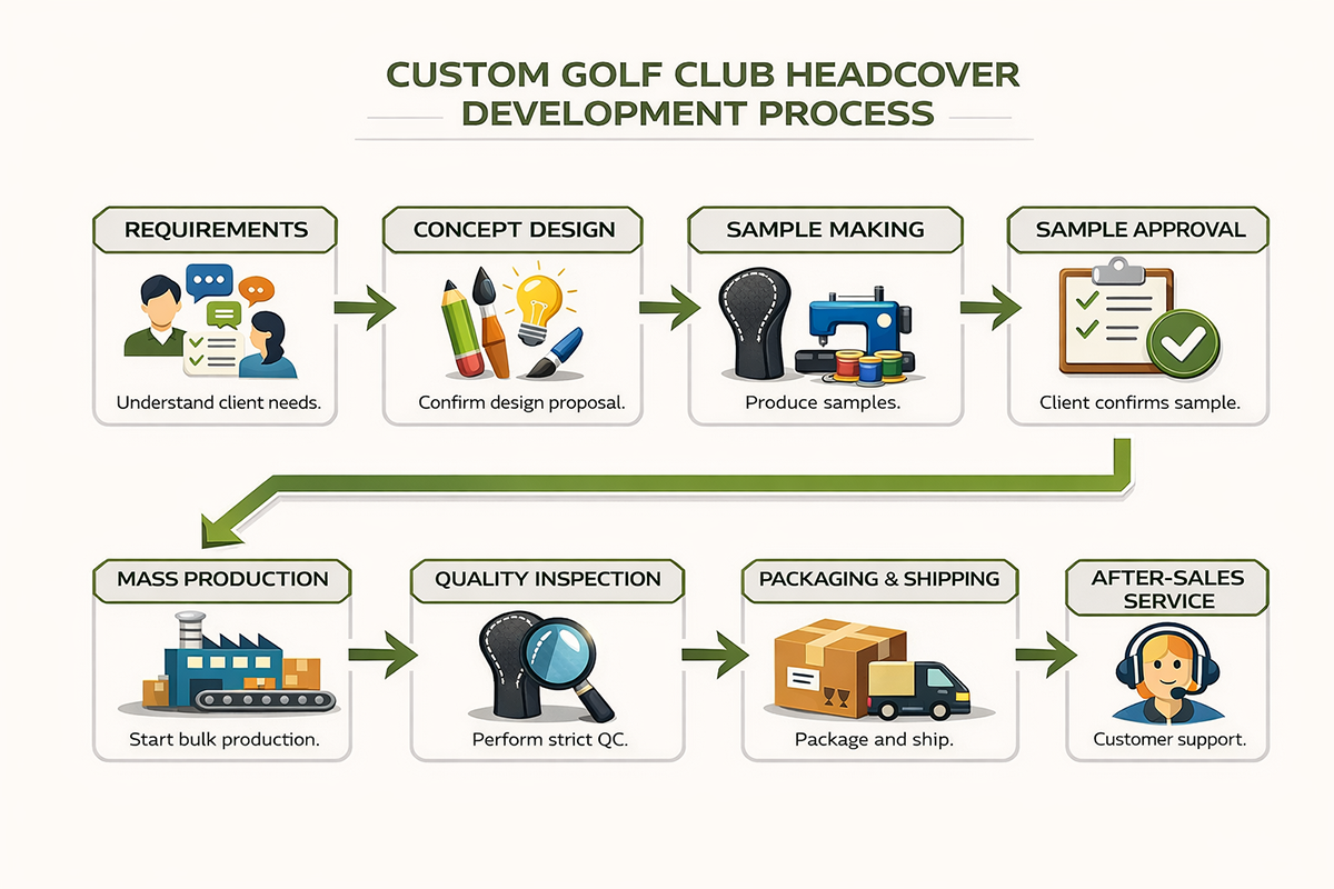 processus de développement des couvre-têtes de golf personnalisés.webp