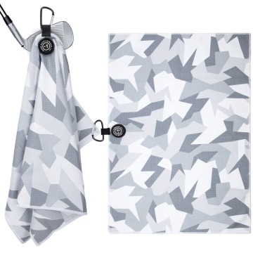 Custom Magnetic Golf Towel Microfiber Camouflage Cleaning