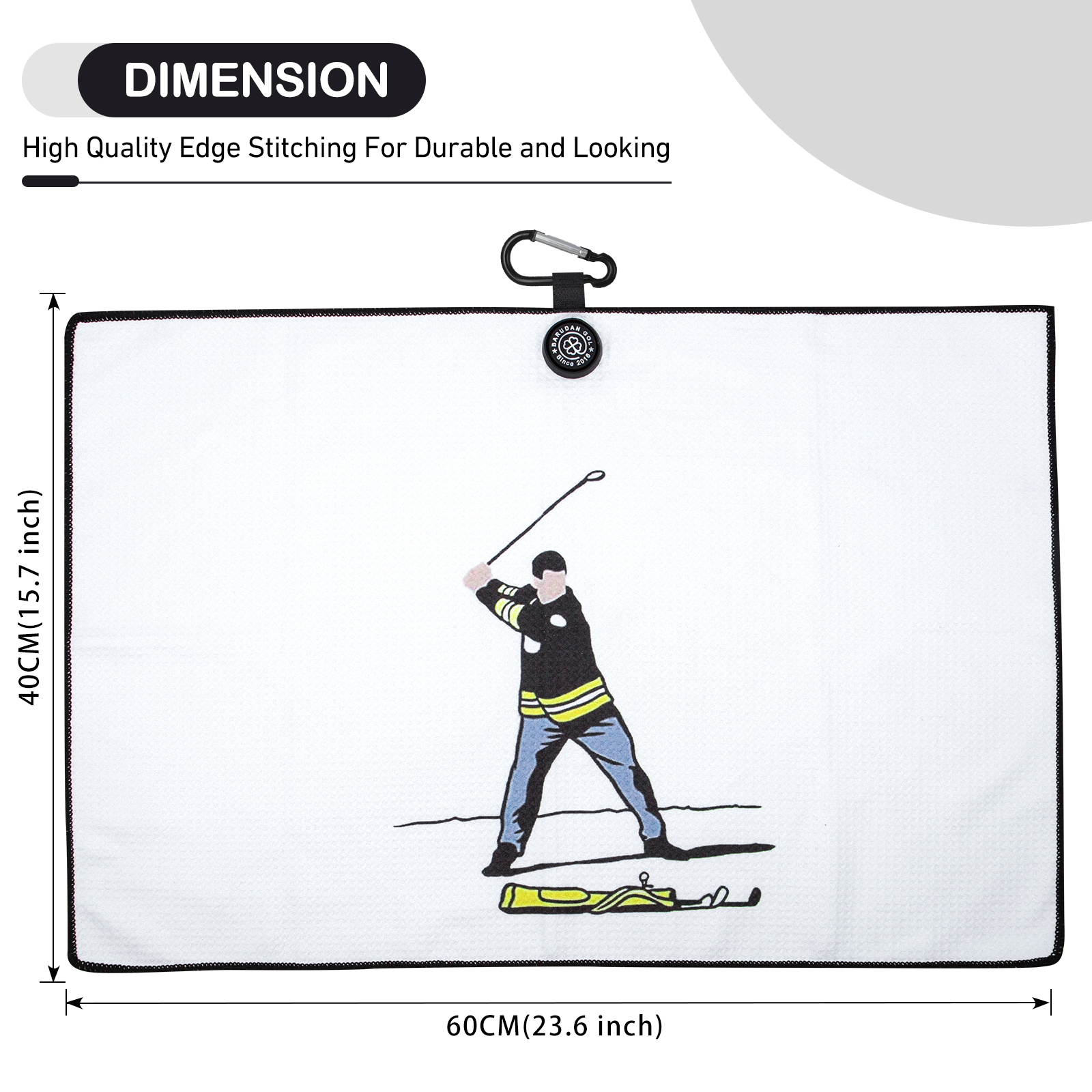 serviette de golf gaufrée en microfibre magnétique personnalisée (2).jpg