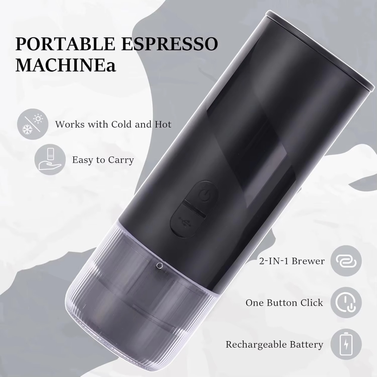 車載旅行便攜式 USB-C 電動義式咖啡機，適用於露營，詳情 (1)