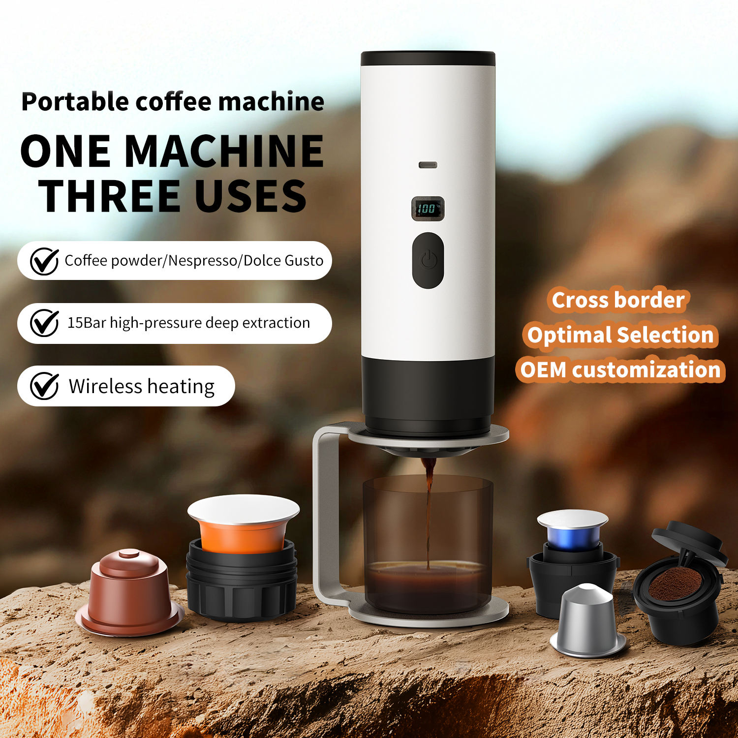 3 in 1 Self-Heating Portable Espresso...