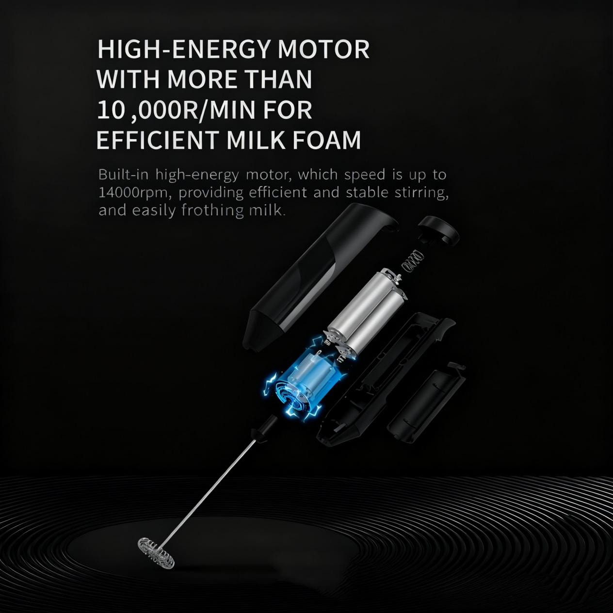 Stainless Steel Automatic Milk Steamer Handheld Electric Whisk Milk Frother detail (3)