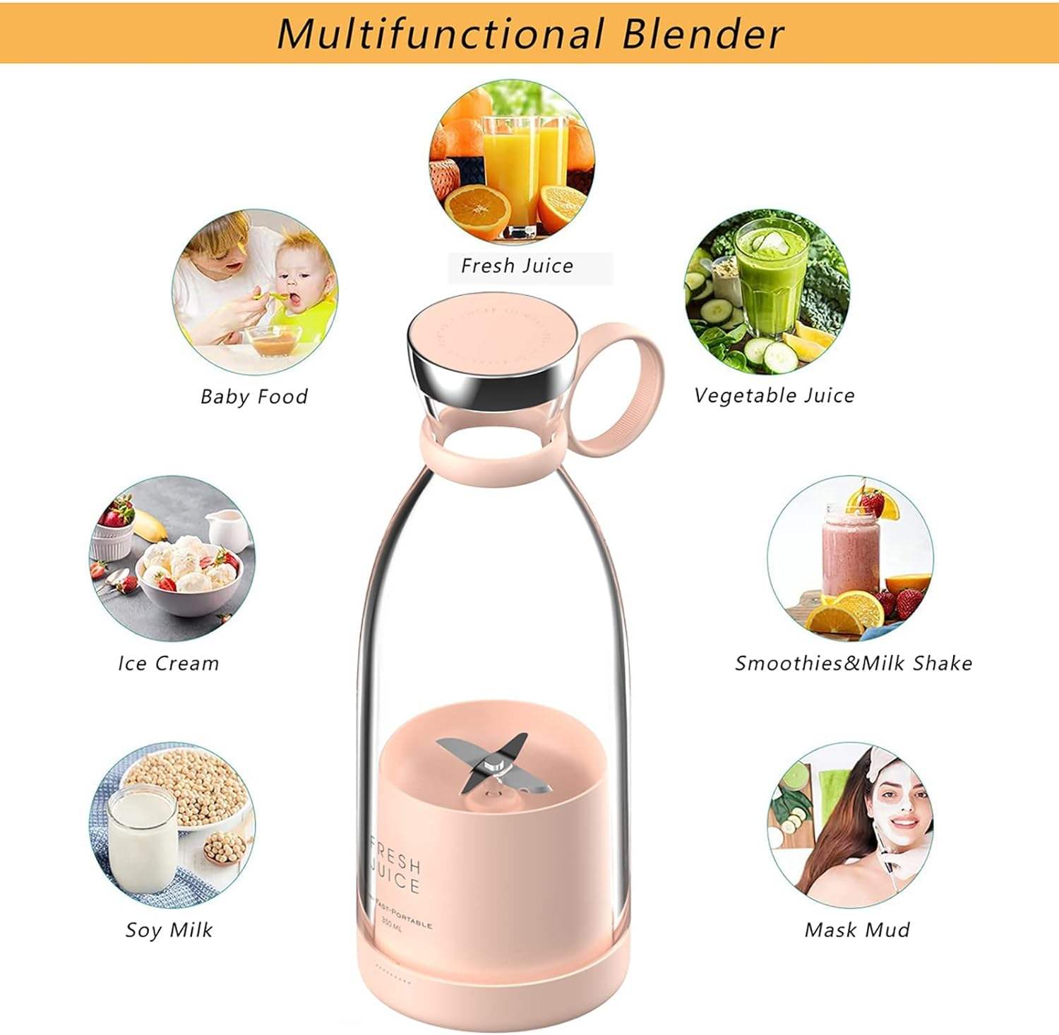 Portable 350ML Wireless Rechargeable ...