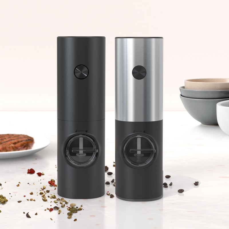 Battery Powered Adjustable Electric Pepper Mill Coarseness Electric Salt and Pepper Grinder with LED Light.jpg