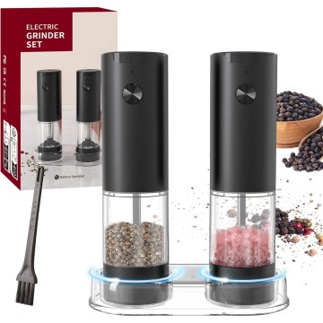 Electric Salt and Pepper Grinder Set