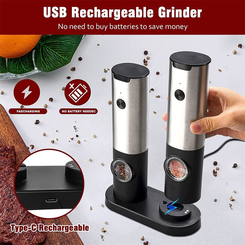 Electric Pepper Grinders Automatic Re...