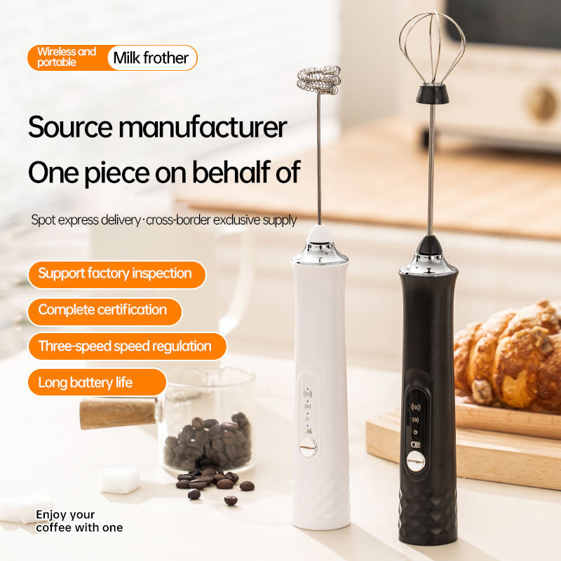 Milk Frother with USB Charger 3 Speed...