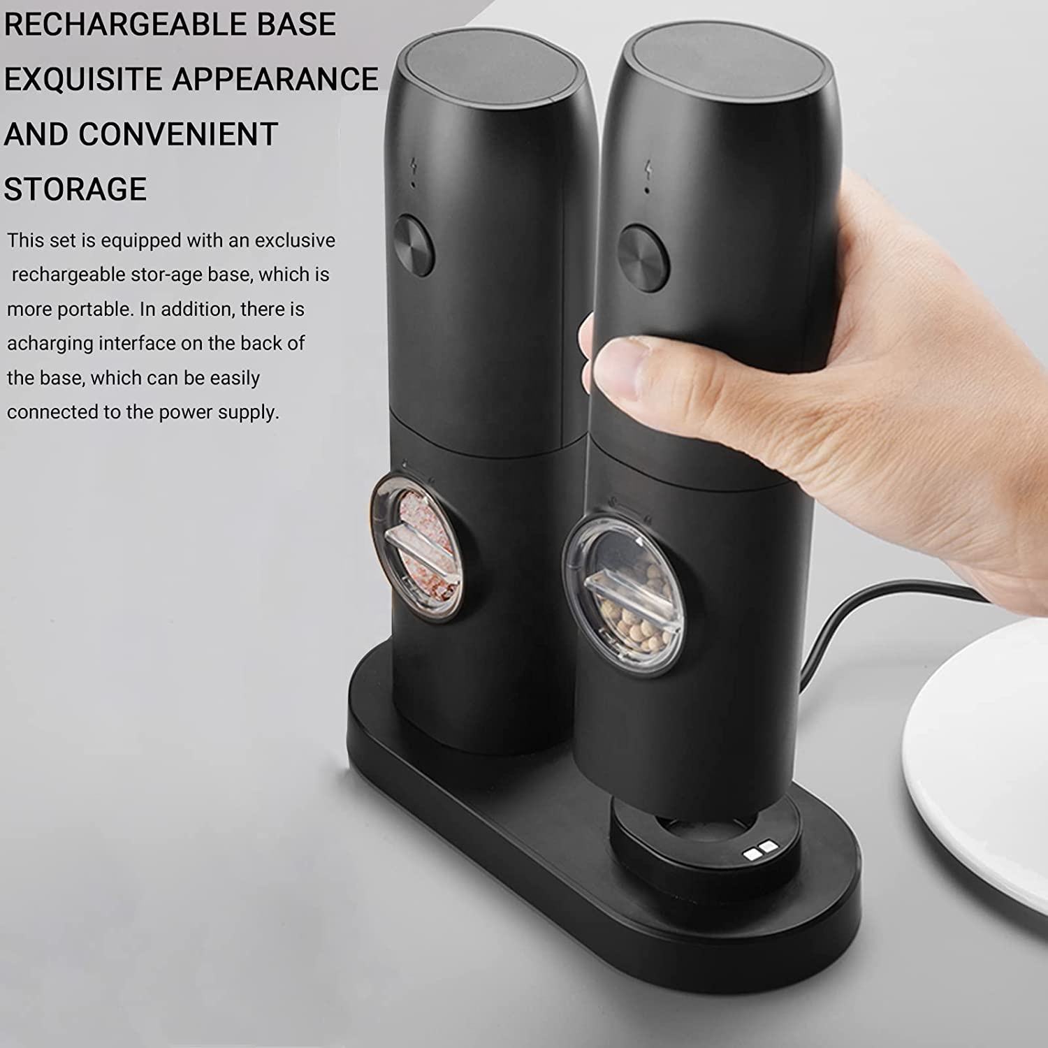 Electric Rechargeable Salt and Pepper...